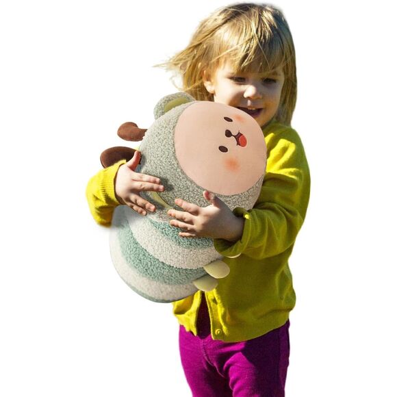 11 inch KZT Small Green Cute Insect Stuffed Animal Toy Plush Pillow - Picture 4 of 6